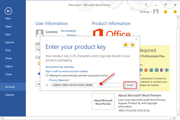 free activation codes for microsoft office
